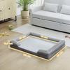 Dog Sofa Bed, Washable Pet Bed with Removable Cover and Non-Slip Bottom for Small, Medium and Large Dogs, Grey