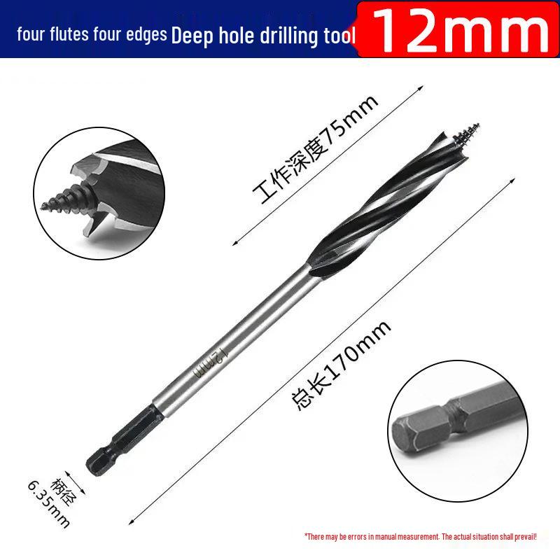 Burghiu Treaptă pentru Prelucrarea Lemnului cu Coadă Hexagonală și Patru Caneluri pentru Mărirea Găurilor în Uși, Broaște, Sertare și Plăci de Lemn.