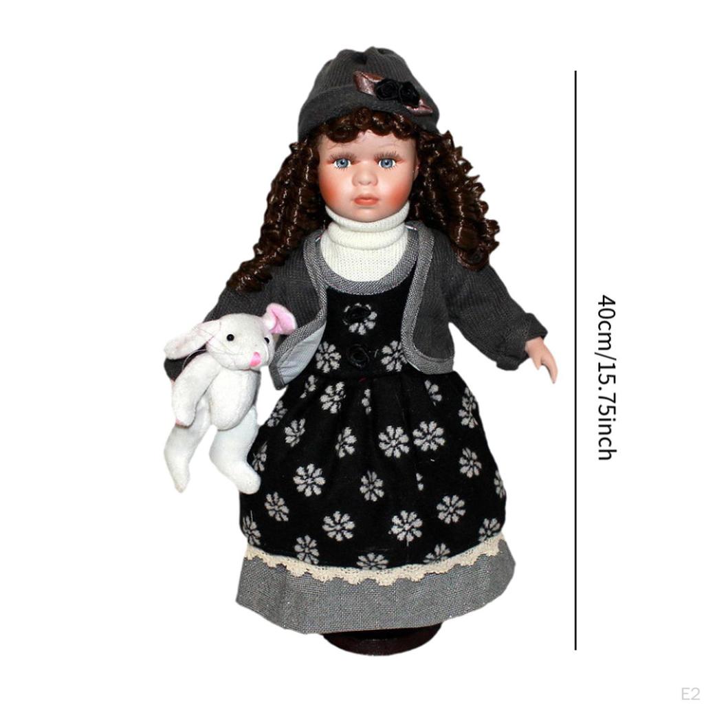 Porcelain Doll Girl Ceramic Gift 40cm Height Elegant Toy Figurine Decoration Beautiful Model