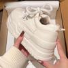 Zhao Ruth's same muffin platform white shoes for women's 2025 spring new versatile height-increasing sports board shoes casual shoes