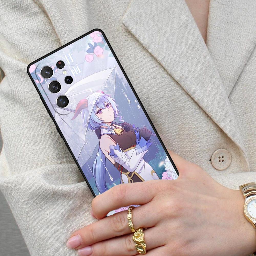 Genshin Impact Ganyu Cell Phone Case for Samsung Galaxy S26 Ultra S25 S24 S23 S22 S21 S20 Note10 Cover