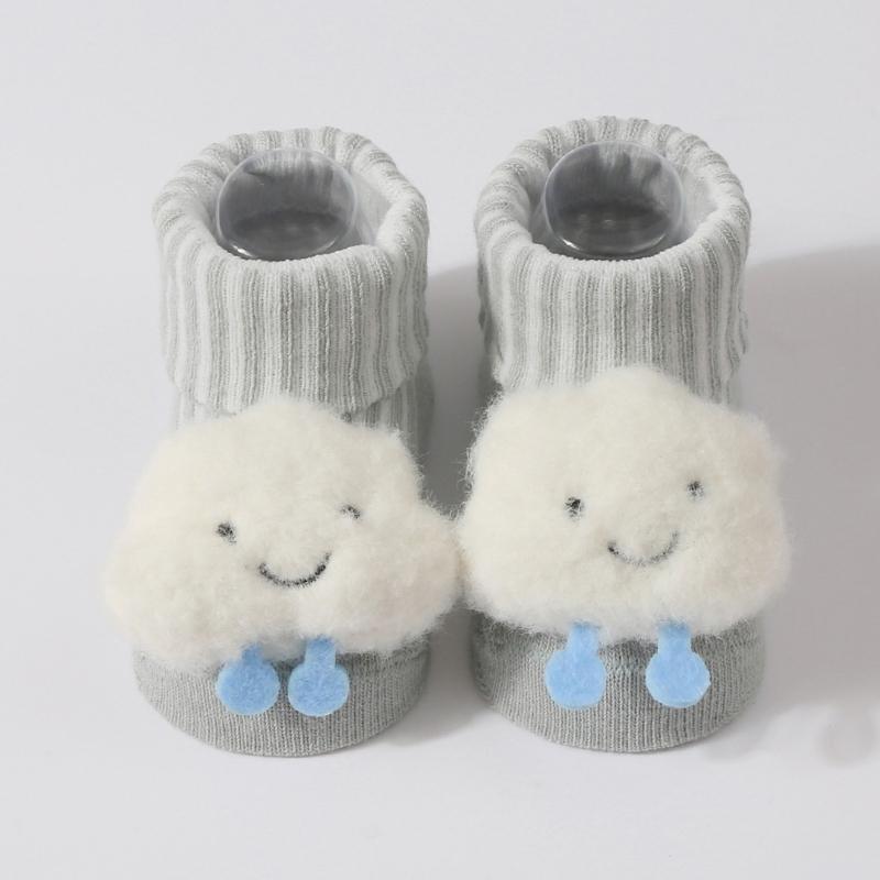 Baumwollstricksocken für Babys mit Zeichentrickfiguren Unisex Babysocken Cartoon-Themenstricksocken für Jungen Mädchen