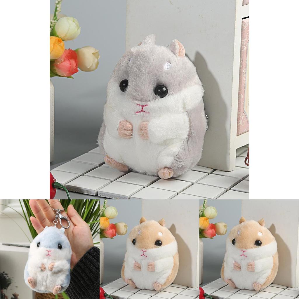 Charming Hamster Plush Keychain Cartoon Figure Soft Toy Perfect For Gifts