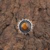 Yellow Tiger Eye Gemstone Statement Sisters Day Unique Boho Ring Sterling Silver RR-49-25
