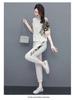 2025 Stylish Korean Summer Tracksuit for Women - Casual Two-Piece Set