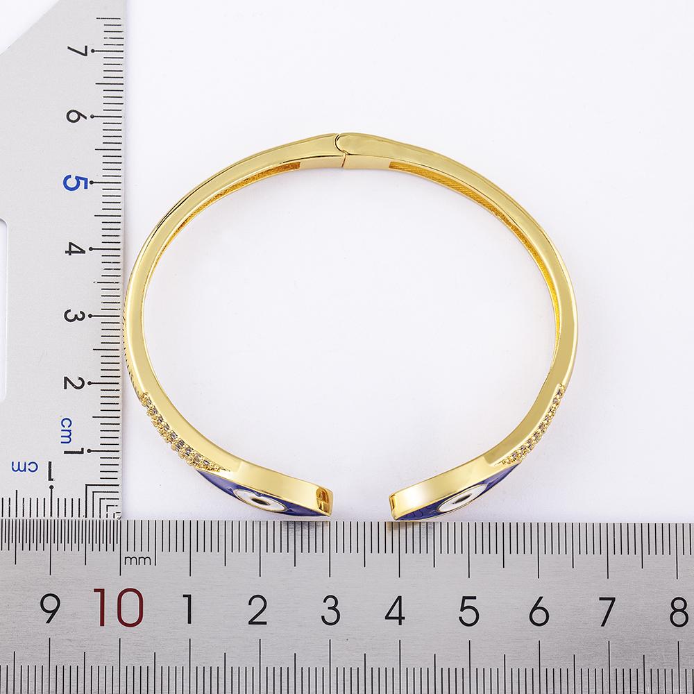 Nidin High Quality Lucky Evil Eye Bangles Bracelets for Women Girl Mutiltype Classic Colorful Enamel Boho Adjustable Jewelry