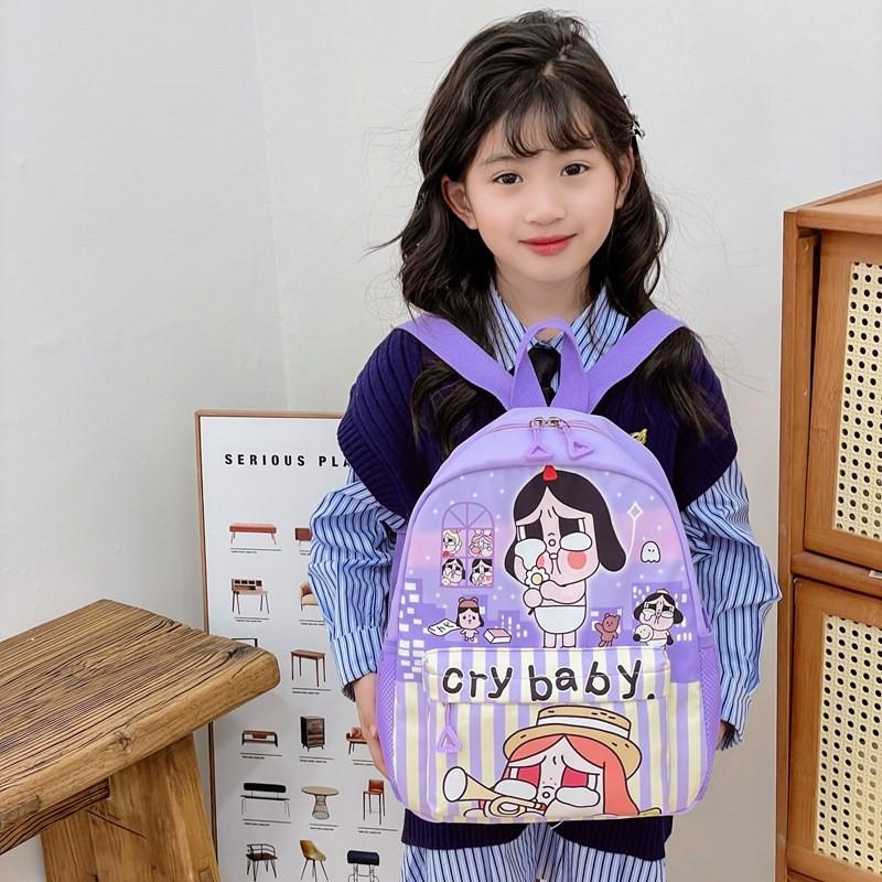 Cartoon Cry Baby Backpack Large Capacity Lightweight Backpack Backpack Student