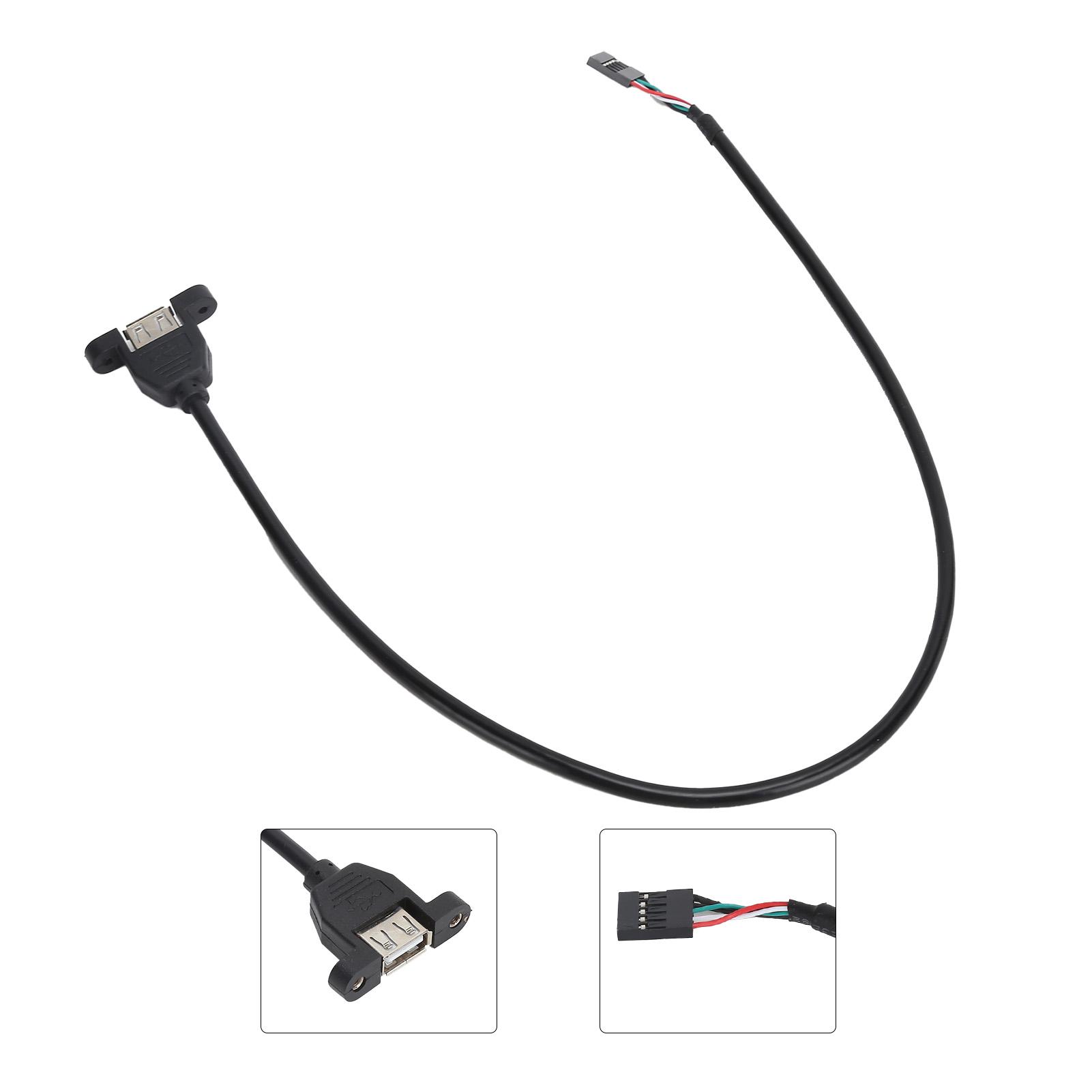 

USB2.0 Extension Cable Female to 5pin Female Motherboard High Fidelity Transmission Builtin Extension Cable(0.3meters ) 0.3 Meter / 1ft