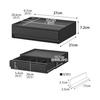 Yamazaki Jitsugyo 10712 Amenity Drawer Storage with Tray, Black W27 x D21 x H7.2cm Tower Amenity Case, Accessory Case, Accessory Storage, Movable