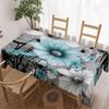 Rechteckige Tischdecke mit Blumen-Gänseblümchen-Muster für Tischdekoration Küche Esstisch Wasserdicht Wiederverwendbare Tischdecke für Tische Hochzeit