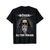 Men's Motorcycle Biker Sarcasm T-Shirt - Funny Gothic Graphic Tee with B?ser Alter Mann (Evil Old for Man) - Heavy Metal Inspired Casual Shirt for