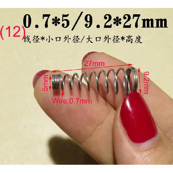 2pcs Conical Coil Spring Conical Sprial Compression Spring Double Conical Spring