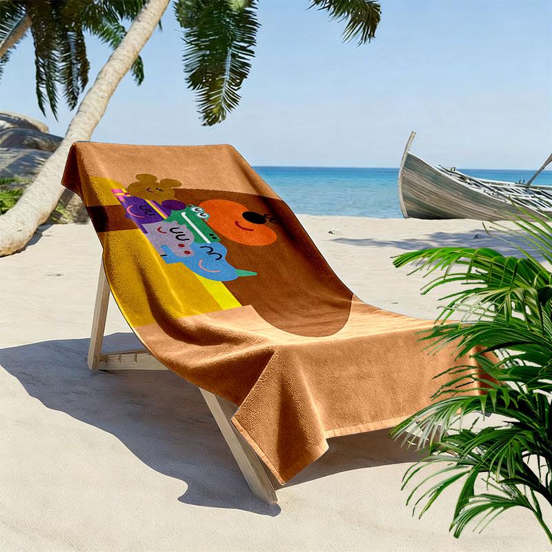Duggee Print Beach Towel, Large Soft Quick Dry Towel for Beach Camping Swimming