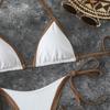 Sexy Multi-color Cross-strap Three-point Split Bikini Beach Swimsuit