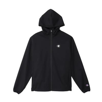 Long Water One Point Full Zip M [Champion] Outerwear, Sleeve, Stretch, Moisturizing, Repellent, Windproof, Logo, Hoodie, Men's Sports, C3-YS103,