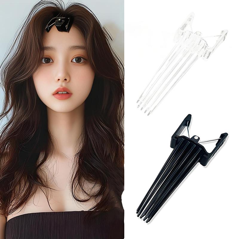 Einfache flauschige Haarnadel, Lockenansätze, hoch, natürlich, flauschige Haarspange, Damen-Lockenstab, Haarstyling-Tool, Kamm