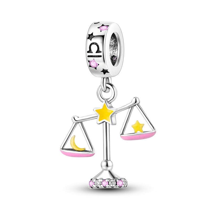 Copper Constellation Series 12 Constellation Luminous Color Change Star Charms Beads Fit Bracelet Diy Jewelry