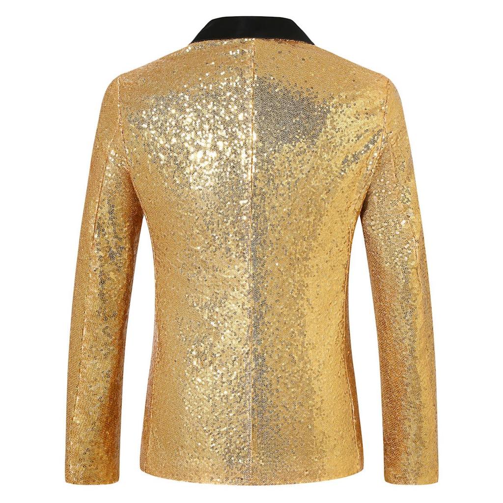 Men's Autumn/Winter Disco Shiny Sequined Jacket Business Suit ZT-X61