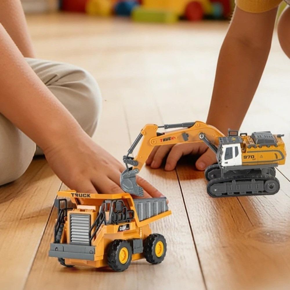 Zinc Zinc Alloy Material Mini Excavator Toy 1:64 Scale Engineering Vehicle Toy New Dump Truck Toy Collectors