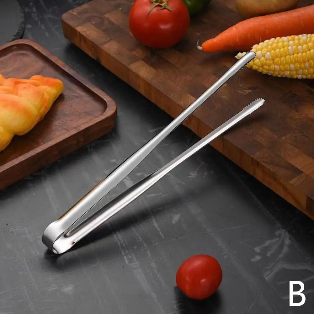 Steel Barbecue Tongs Meat Salad Steak Food Tongs BBQ Kitchen Serving Long Tongs Cooking Tweezers Utensils Z8K9