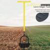 Manual Steel Edger Lawn Shovel Half Moon Lawn Edger Spade with T-Grip Handle Gardening Cutting Tool for Sidewalk Grassland