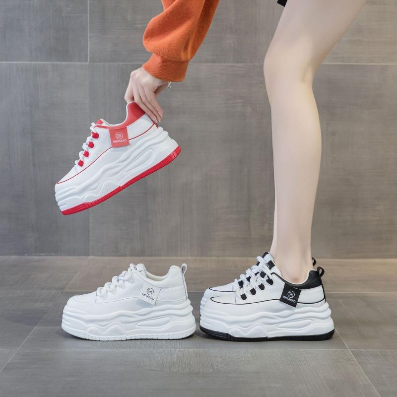 Thick-soled Heightening Little White Shoes Children's Autumn New Small Lightweight Casual Sports Shoes Look Thin