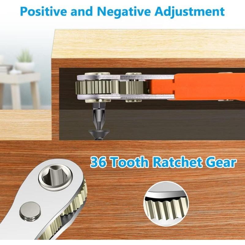 SenNan Hex Ratchet Wrench 1/4" Mini Hex Quick Release Socket Tool Ratchet Repair Spanner Hand Tools Kit Screwdriver Drill Bits