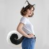 1/2 Stück Kunstpelz Tier-Schwanz Hundeschwanz Hundeohren Stirnband Halloween Cosplay Kostüm Hundeohren Haarband Hundeschwanz Hunde Kostüme