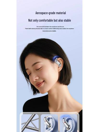 Monster C01 Bluetooth Open-Ear Bone Conduction Wireless Headphones, Ultralight and No-Feel Over-Ear Design