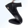 Work Shoes Single Order Shoes Women's Leather Shoes Pointed Toe Thick Heel Versatile Shallow Mouth Women's Shoes