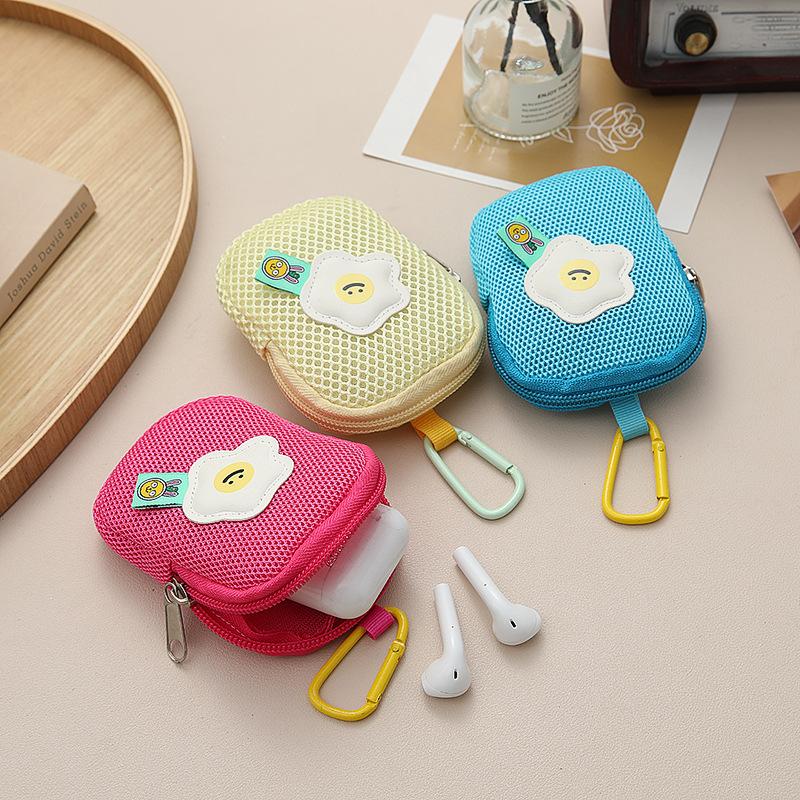 Nieuwe Mesh Bloemen Sleutelhanger Portemonnee Schattig Mini Tasje voor Oordopjes & Sleutels Multifunctioneel Klein Portemonneetje
