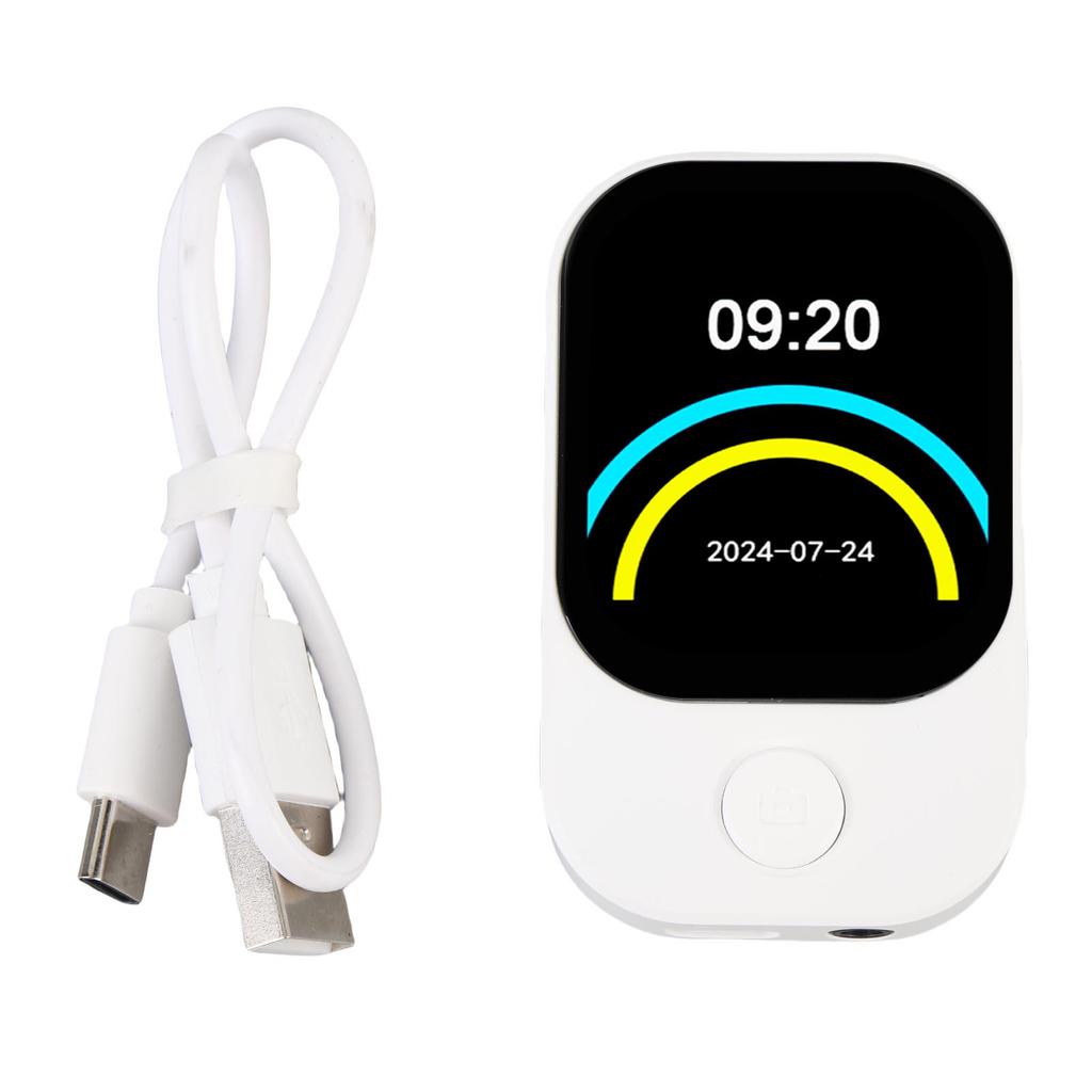 MP3 Player White Bluetooth 5.4 2.01 Inch Touchscreen Music Player with HiFi Speaker FM Radio Electronic Book Function