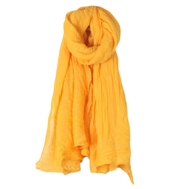 Fashion New 16 Colors Women Long Scarf Wrap Scarves Vintage Cotton Linen Large Shawl Hijab Elegant Solid Black Red White