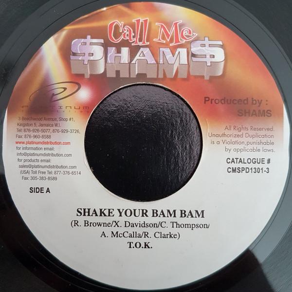 

7inch Record T.O.K. BOUNTY KILLER T.O.K. Shake Your Bam Bam Man A Badman CMSPD13013 Call Me ham 2001 Jamaica Reggae Ska Dub Used