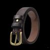 Męski pasek ze skóry naturalnej z klamrą na pin