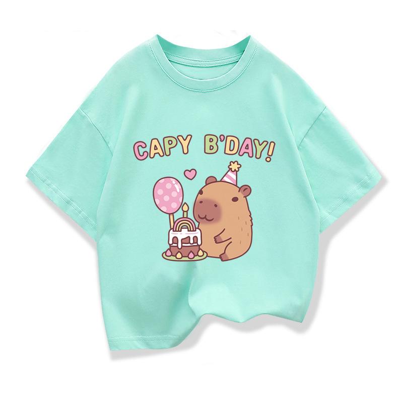 Kids Loose Clothes Short Sleeve T-shirt 2026 Boys Girls Cotton O-neck