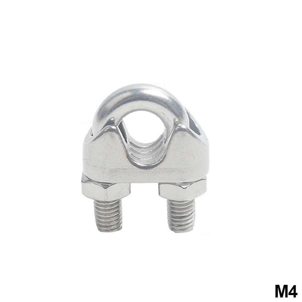 304 Stainless Steel U-type Clamp Wire Clips M2/3/4/5/6/8/10/12/14/16/18mm Rope Clip Bolts Rigging Hardware Clamps Rope Sleeve