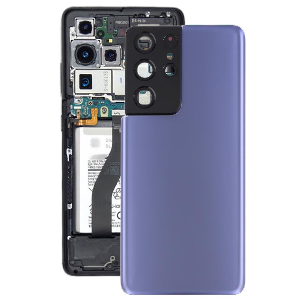 For Samsung Galaxy S21 Ultra 5G Battery Back Cover with Camera Lens Cover Replacement Phone Repair Parts