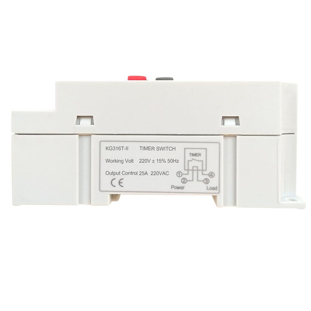 AC 220V 25A Digital Programmierbarer Timer DIN-Schienen Elektronischer Controller mit LCD-Display Uhr