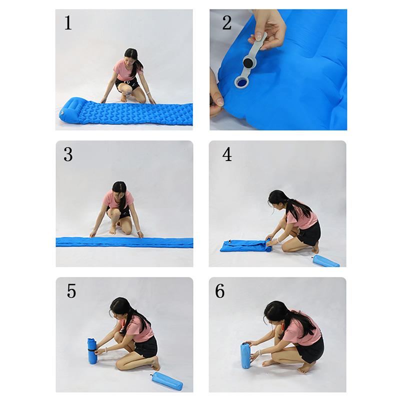 Camping Air Mattress outdoor tent Sleeping mat Ultralight Waterproof TPU Portable inflatable Cushion for Travel Hiking Pad