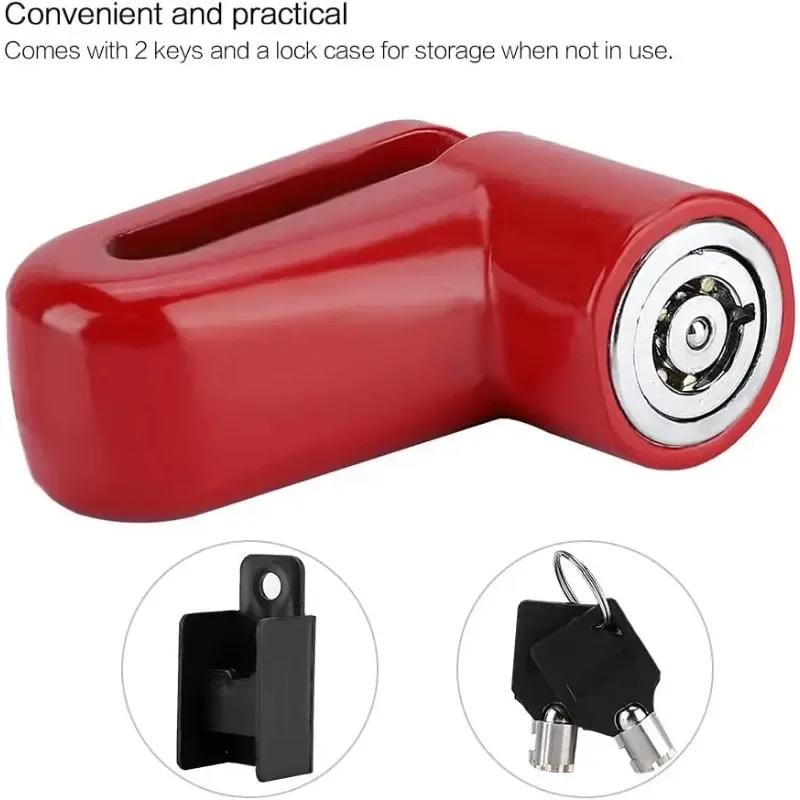 Zámek proti krádeži na kolo Motocyklový zámek na kotoučovou brzdu kola Visací zámek se 2 klíči pro horské kolo Elektrická koloběžka Motocykl
