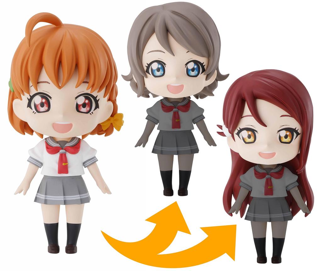 Puchiaraize Love and Yohane Plastic Model Kit Live! Sunshine!! Chika, Riko, Pre-colored