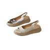 Simple Women's Shoes Versatile Wedge Heel Woven Casual Sandals