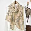 Hot-selling lines in the Middle East, floral printing chiffon long towel, elegant women's simple and versatile light and breathable headscarf