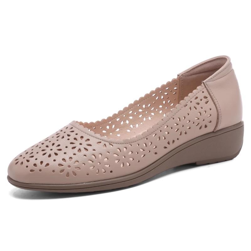 

Модная GKTINOO Белая Натуральная Кожа Женская Дышащая Летняя Обувь Женские Балетки Слипоны Лоферы Круглый Носок Мягкая Плоская Обувь Повседневная 34