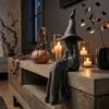 3D-gedruckte Halloween sitzende Hexenfigur Plastik Hexen Sims-Sitzer Statue Neuheitsgeschenk‘