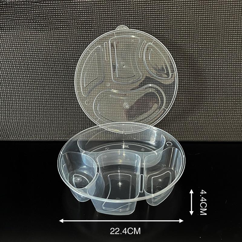 Disposable Thickened Food Container 3 4 5 Compartments with Lid for Canteen Business Meal Delivery