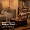 Double-Layer Watch Case Velvet-Lined Jewelry Storage Box with Drawer Padded