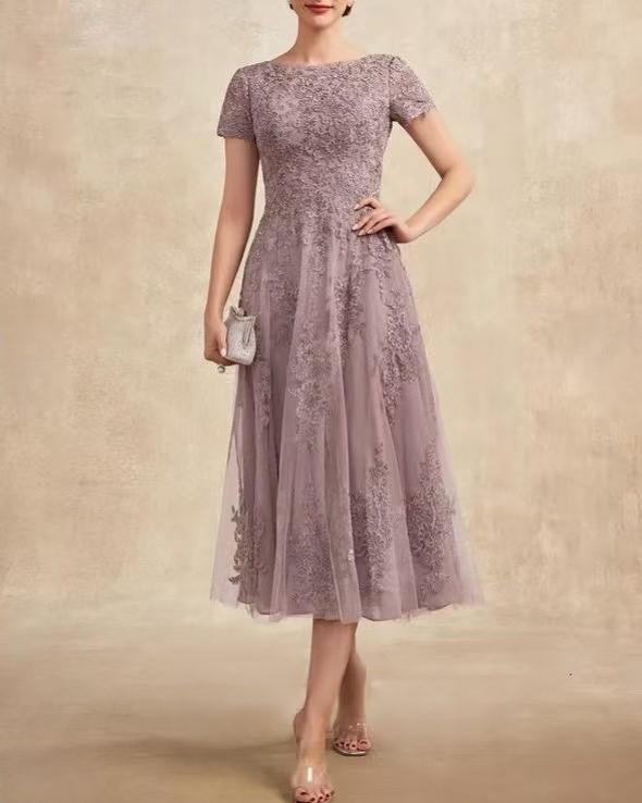 2026 Elegantes Spitzen-Patchwork-Abendkleid in Übergröße