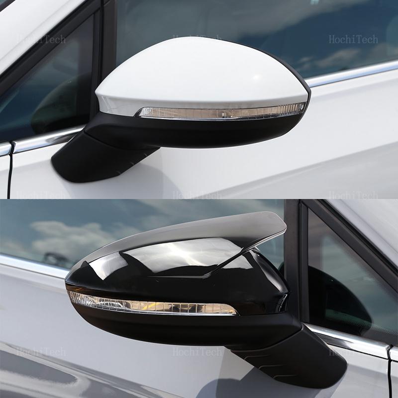 Sport Horn Look Black Rearview Mirror Cover Side Mirror Cap Accessories for Volkswagen VW Golf 8 MK8 VIII 8R R GTI GTE GTD 20-25